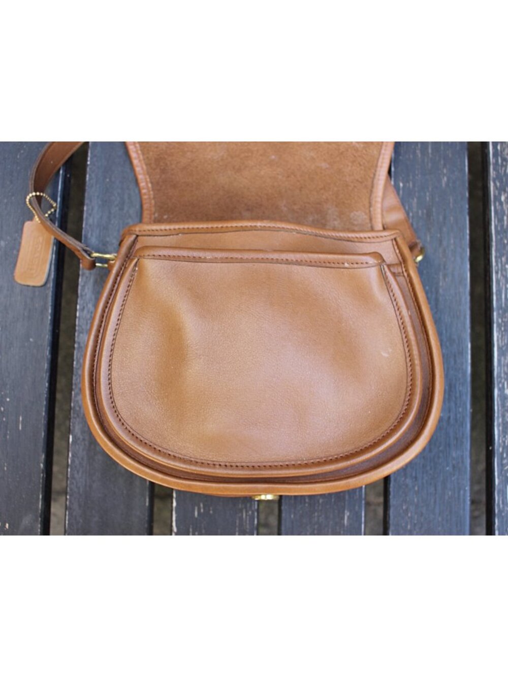 Coach Vintage - Riding Bag (Saddle Bag) 9851 in color Putty, USA Pre-1994 - Picture 7 of 15